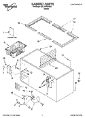 CABINET PARTS Diagram and Parts List for EHL151FXRQ00  Whirlpool Freezer