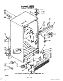 CABINET Diagram and Parts List for ET19TKXLWR3  Whirlpool Refrigerator