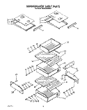 REFRIGERATOR SHELF Diagram and Parts List for KSSS36DWW01  KitchenAid Refrigerator
