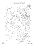 OVEN DOOR Diagram and Parts List for 1353W1A  Roper Range