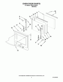 OVEN DOOR PARTS Diagram and Parts List for KEBU107SSS03  KitchenAid Wall Oven
