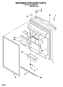 REFRIGERATOR DOOR PARTS Diagram and Parts List for IR2MHMXRS00  Whirlpool Refrigerator