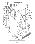 CABINET Diagram and Parts List for ET22DMXSW00  Whirlpool Refrigerator