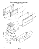 OVEN DOOR AND BROILER Diagram and Parts List for SF305ESRW5  Whirlpool Range