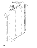 CABINET TRIM Diagram and Parts List for KSSS42DBX00  KitchenAid Refrigerator