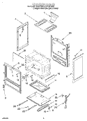 CHASSIS Diagram and Parts List for SF325PEEQ0  Whirlpool Range