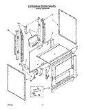EXTERNAL OVEN Diagram and Parts List for FGP335VL1  Roper Range