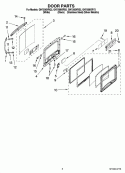 DOOR PARTS Diagram and Parts List for GH7208XRQ2  Whirlpool Microwave