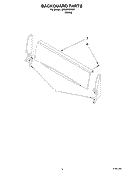BACKGUARD PARTS Diagram and Parts List for SF302BSKW1  Whirlpool Range