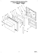 UPPER OVEN DOOR Diagram and Parts List for KEBI271BWH0  KitchenAid Wall Oven