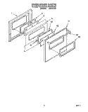 OVEN DOOR Diagram and Parts List for RS6305XYN3  Whirlpool Range