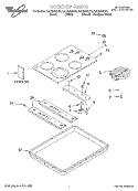 SECTION Diagram and Parts List for GJC3034HP3  Whirlpool Cooktop