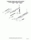CONTROL PANEL AND LATCH PARTS Diagram and Parts List for WDT910SSYW0  Whirlpool Dishwasher