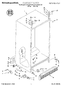 CABINET Diagram and Parts List for KSRS22QDWH02  KitchenAid Refrigerator