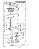 GEARCASE Diagram and Parts List for LHC4500W1  Whirlpool Washer