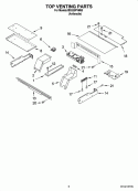 TOP VENTING PARTS, OPTIONAL PARTS (NOT INCLUDED) Diagram and Parts List for IBS330PVM00  Whirlpool Wall Oven