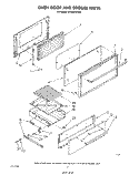 OVEN DOOR AND BROILER Diagram and Parts List for SF305EERW4  Whirlpool Range