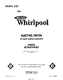 SECTION Diagram and Parts List for LE7800XMW0  Whirlpool Dryer