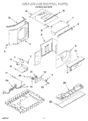 AIR FLOW AND CONTROL Diagram and Parts List for ACM102XH1  Whirlpool Air Conditioner