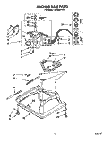 MACHINE BASE Diagram and Parts List for LA9320XYW0  Whirlpool Washer