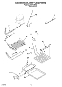 LOWER UNIT AND TUBE Diagram and Parts List for KBRP36FKS01  KitchenAid Refrigerator