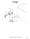 UNIT PARTS Diagram and Parts List for EH185FXTQ01  Whirlpool Freezer