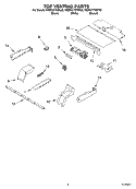 TOP VENTING PARTS, MISCELLANEOUS PARTS Diagram and Parts List for KEBC277KBT02  KitchenAid Wall Oven