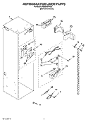 REFRIGERATOR LINER PARTS Diagram and Parts List for KSSS36FTX00  KitchenAid Refrigerator