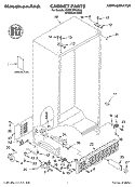 CABINET PARTS Diagram and Parts List for KSBP25FKSS02  KitchenAid Refrigerator