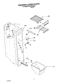 FREEZER LINER PARTS Diagram and Parts List for RS25AFXMQ00  Roper Refrigerator