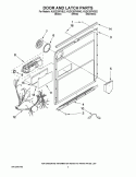 DOOR AND LATCH PARTS Diagram and Parts List for KUDC20FVSS2  KitchenAid Dishwasher
