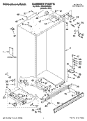 CABINET PARTS Diagram and Parts List for KSSC42QMS03  KitchenAid Refrigerator