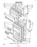 DOOR Diagram and Parts List for ET14AK2LWR0  Whirlpool Refrigerator