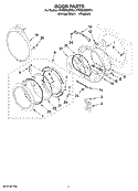 DOOR PARTS, OPTIONAL PARTS (NOT INCLUDED) Diagram and Parts List for YWED9500TU1  Whirlpool Dryer