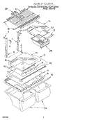 SHELF, LIT/OPTIONAL Diagram and Parts List for RT20AKXDW02  Roper Refrigerator