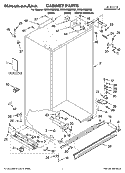 CABINET PARTS Diagram and Parts List for KSSS42QMB02  KitchenAid Refrigerator