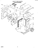 AIR FLOW Diagram and Parts List for 3QACM07XD2  Whirlpool Air Conditioner