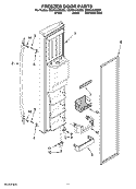 FREEZER DOOR PARTS Diagram and Parts List for GS2SHAXSS03  Whirlpool Refrigerator