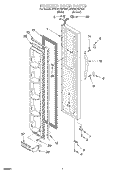 FREEZER DOOR Diagram and Parts List for 2VED21ZKFN01  Whirlpool Refrigerator