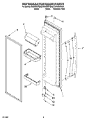 REFRIGERATOR DOOR PARTS Diagram and Parts List for ED2HHEXTL00  Whirlpool Refrigerator
