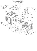 CABINET Diagram and Parts List for ACM052XG0  Whirlpool Air Conditioner