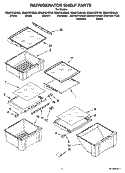 REFRIGERATOR SHELF PARTS Diagram and Parts List for GS6NVEXST03  Whirlpool Refrigerator