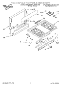 COOKTOP AND CONTROL PANEL, LITERATURE Diagram and Parts List for SF302BEAW3  Whirlpool Range