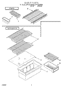 SHELF Diagram and Parts List for 4ET14GKXFN02  Whirlpool Refrigerator