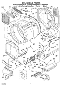 BULKHEAD PARTS OPTIONAL PARTS (NOT INCLUDED) Diagram and Parts List for GEW9200LQ1  Whirlpool Dryer