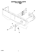 CONTROL PANEL PARTS Diagram and Parts List for LEW0050PQ1  Whirlpool Dryer