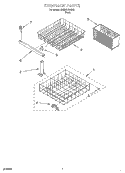 DISHRACK Diagram and Parts List for DU801DWGX2  Whirlpool Dishwasher