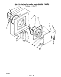 DRYER FRONT PANEL AND DOOR Diagram and Parts List for LT4900XMW0  Whirlpool Washer Dryer Combo