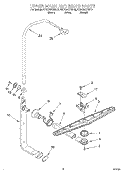 UPPER WASH AND RINSE Diagram and Parts List for KUDC25CHBL0  KitchenAid Dishwasher