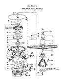 MOTOR, HEATER AND SPRAY ARM Diagram and Parts List for 8565L40  Roper Dishwasher